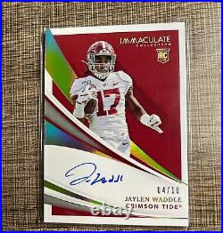2021 Immaculate Collegiate Gold Edition Rookie On Card Auto 4/10 Jaylen Waddle