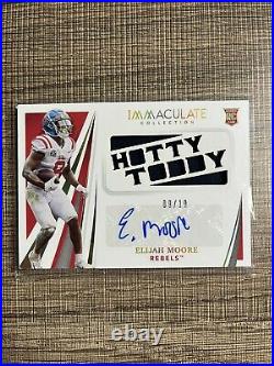 2021 Panini Immaculate Rookie Team Slogans Hotty Toddy Auto 9/10 Elijah Moore