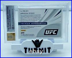 2021 Panini UFC Immaculate AMANDA NUNES BGS 10 On-Card Patch Auto /99 BGS 9 MINT