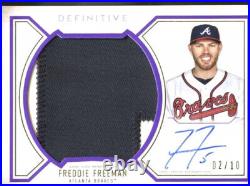 2021 Topps Definitive Collection FREDDIE FREEMAN Auto Jumbo Patch #02/10 BRAVES