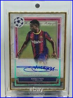 2021 Topps Museum Collection UEFA Ansu Fati Gold Framed Auto 19/25