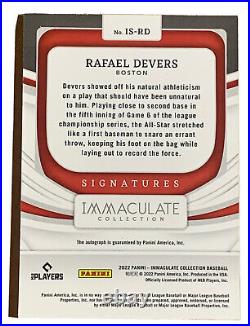 2022 Panini Immaculate Collection Rafael Devers Signatures 2/7 #is-rd