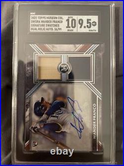 2022 Topps Museum Collection Wander Franco Patch Auto /99 RC Rays SGC 10/9.5