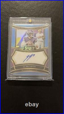 2024 Select JJ McCarthy 1/49 Rookie Signatures Light Blue Prizm FIRST ON PRINT
