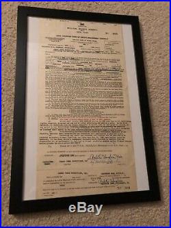 3 Stooges Moe Howard Autograph Signed Contract! Three Stooges Autographed Rare