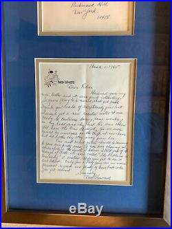 3 Stooges Moe Howard Autograph Signed Letter on 3 Stooge Stationary withCOA/framed