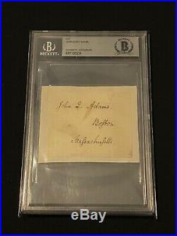 6th President of the USA John Quincy Adam Signed Cut Beckett BAS Authenticated