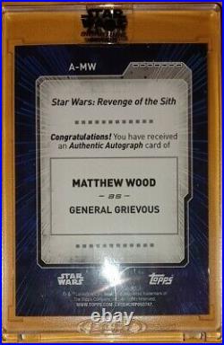 8/10? 2022 Star Wars Signature Matthew Wood Autograph Gen Grievous! $