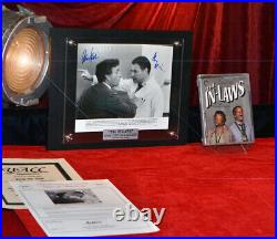 ALAN ARKIN & PETER FAULK Signed The IN-LAWS Movie Autograph, DVD, COA UACC FRAME