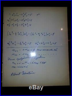 ALBERT EINSTEIN Original Signed Mathematical Equation