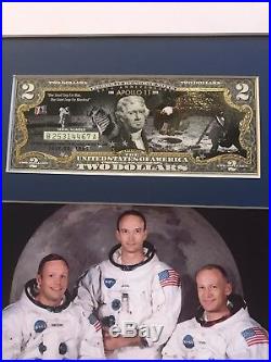 APOLLO 11 Signed, Matted, and Framed 50th Ann. Neil Armstrong, Collins, & Aldrin