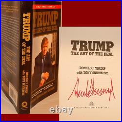 AUTOGRAPHED Art of the Deal Book Hand Signed by President DONALD TRUMP withProof