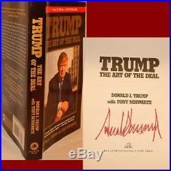 AUTOGRAPHED Art of the Deal Book SIGNED by PRESIDENT DONALD TRUMP withProof