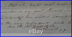 Abraham Lincoln Authentic Original Signed Partial Document C 1852 Coa Jsa