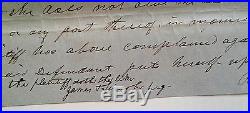 Abraham Lincoln Authentic Original Signed Partial Document C 1852 Coa Jsa