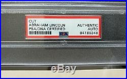 Abraham Lincoln Predident Signed / Autograph Psa Dna Authentic