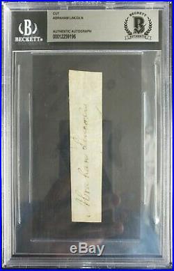 Abraham Lincoln President Signed Autograph Beckett Bas Authentic