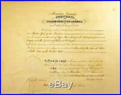 Abraham Lincoln Signed Document Ds As President. California Pioneer