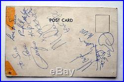 Ac/dc Mega Rare Signed Postcard Bon Scott, Angus, Malcolm Young Phill, Mark Uk 1976