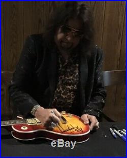 Ace Frehley Autographed Guitar Kiss Signed Guitar w Hand Sketch And Exact Proof