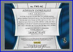 Adrian Gonzalez 2017 Immaculate Collection Immaculate Tweed Weave Signatures 5/5