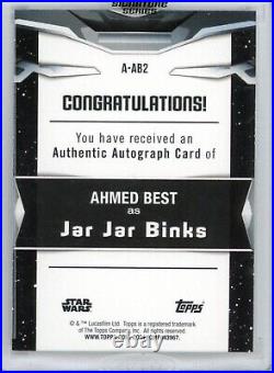 Ahmed Best as Jar Jar Binks 2021 TOPPS Star Wars Signature Series Auto Black/5