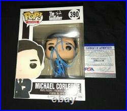Al Pacino signed Michael Corleone funko pop Godfather poster PSA photo Scarface
