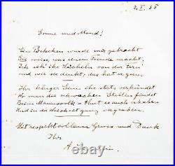 Albert Einstein Authentic Signed & Framed Handwritten Poem BAS #A57927
