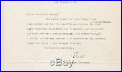 Albert Einstein Wonderful content typed letter signed with handwritten edition