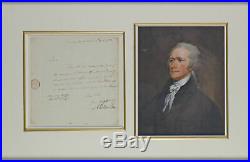Alexander Hamilton Authentic Signed & Framed 7.5x7.51792 Letter BAS #A39258