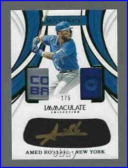 Amed Rosario 2019 Immaculate Collection Matinee Dual Memorabilia Autographs 1/5