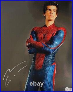 Andrew Garfield Autographed Signed Silver 11x14 Photo Spiderman Beckett Witness