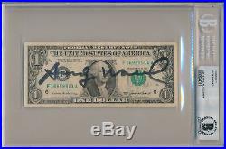 Andy Warhol Signed U. S. One Dollar Bill Vintage 11/8/1985 Beckett Bas Encased