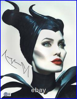 Angelina Jolie Signed 11x14 Photo Maleficent Authentic Autograph Beckett