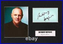 Anthony Hopkins Hand Signed Autograph Mounted & Framed A4 Tribute COA