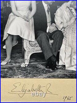 Antique Signed Royal Presentation Photo Queen Elizabeth II & Prince Philip 1965