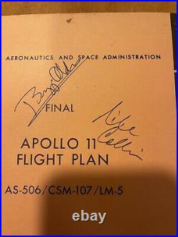 Apollo 11 Flight Plan Signed By Buzz Aldrin and Michael Collins