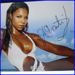 Ashanti Signed Autograph 8x10 Photo Stunning White Bikini Pose Heart Signatu
