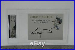 Astronaut Chris Hadfield Signed Book Plate (PSA Certified Autograph)