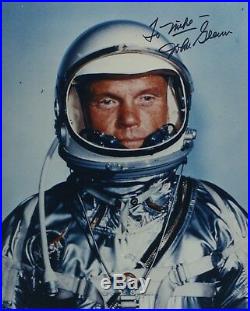 Astronaut John Glenn Hand Signed Autographed Color Photo To Mike