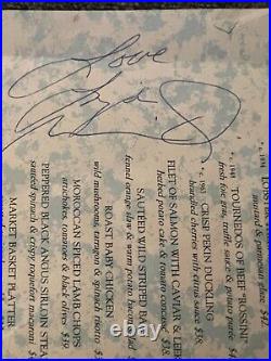 Authentic Autograph Liza Minelli on Original Rainbow Room Menu NYC