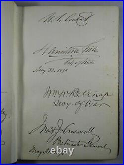 Autograph Album SIGNED by Abraham Lincoln, Andrew Johnson, US Grant, & Many More
