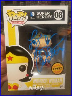 Autographed Chase Metallic Wonder Woman Funko Pop signed by Lynda Carter COA