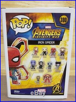 Autographed Iron Spider Funko Pop Spiderman Avengers MCU Signed By Tom Holland