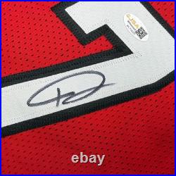 Autographed/Signed Giannis Antetokounmpo #7 Miami Heat Red Jersey JSA COA