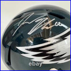 Autographed/Signed JASON KELCE Eagles Full Size F/S Helmet PSA COA