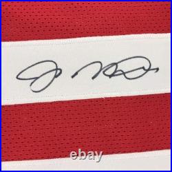 Autographed/Signed JOE MONTANA San Francisco Red Jersey JSA COA Auto