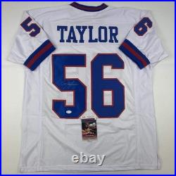 Autographed/Signed LAWRENCE TAYLOR New York White Jersey JSA COA Auto