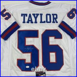 Autographed/Signed LAWRENCE TAYLOR New York White Jersey JSA COA Auto