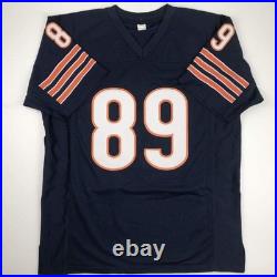Autographed/Signed MIKE DITKA Chicago Blue Football Jersey JSA COA Auto